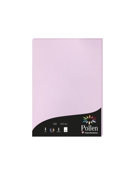 Papel Clairefontaine Pollen A4 50H Lila