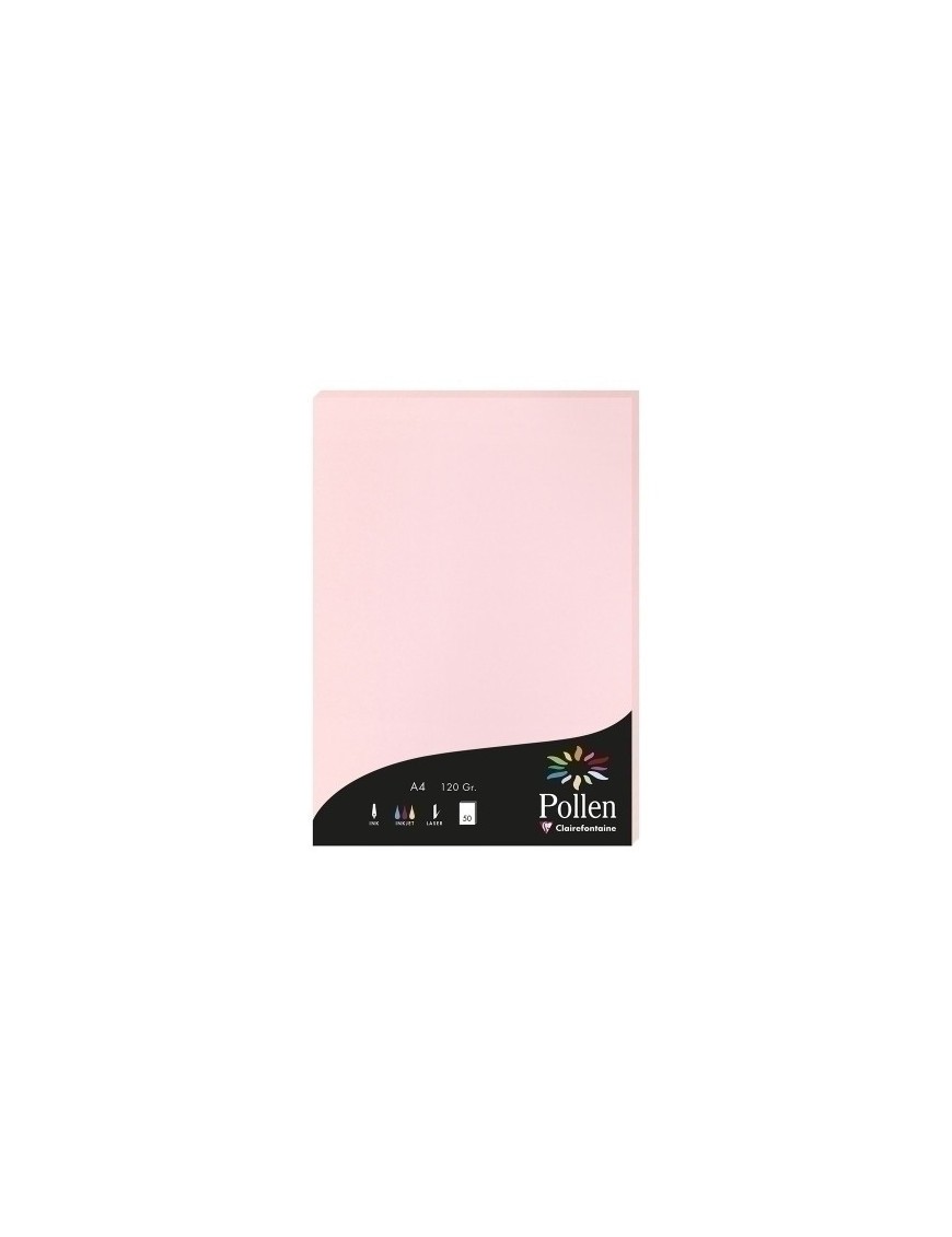 Papel Clairefontaine Pollen A4 50H Rosa