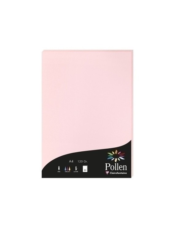 Papel Clairefontaine Pollen A4 50H Rosa