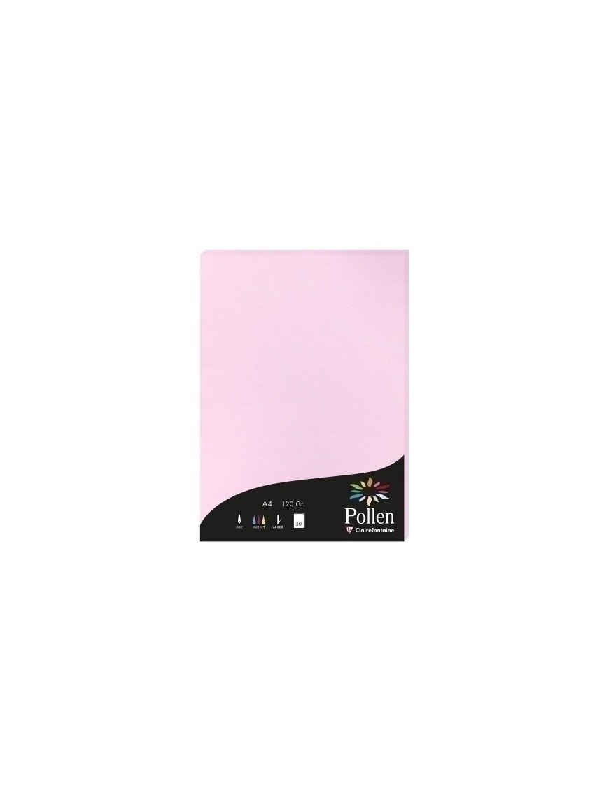 Papel Clairefontaine Pollen A4 50H Rosa