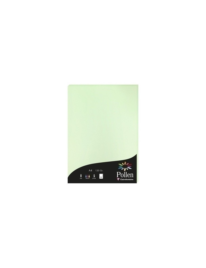 Papel Clairefontaine Pollen A4 50H Verde