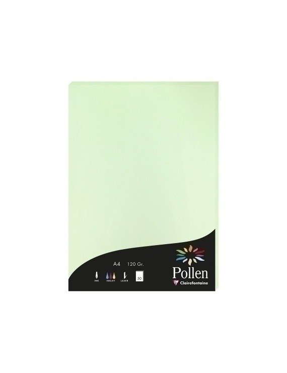 Papel Clairefontaine Pollen A4 50H Verde