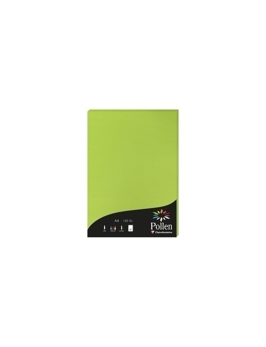 Papel Clairefontaine Pollen A4 50H Verde