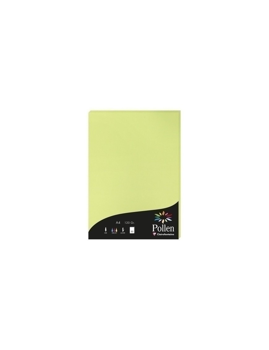 Papel Clairefontaine Pollen A4 50H Verde
