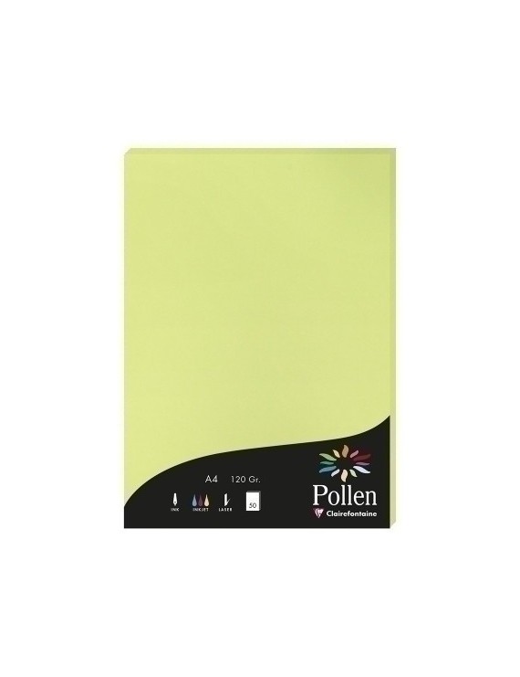 Papel Clairefontaine Pollen A4 50H Verde