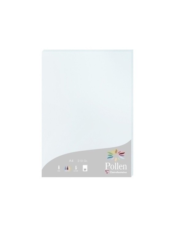 Papel Clairefontaine Pollen A4 25H Azul