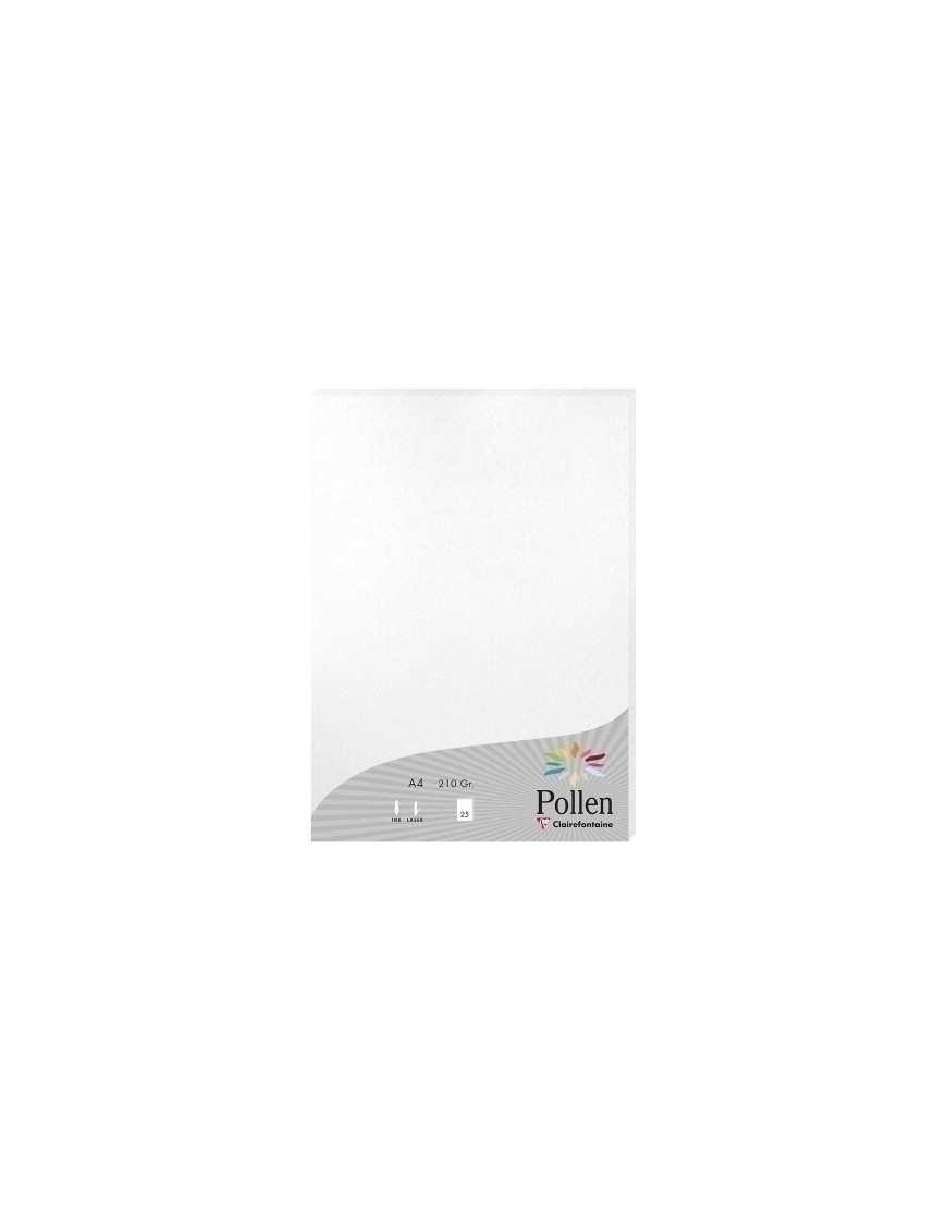 Papel Clairefontaine Pollen A4 25H Blanc