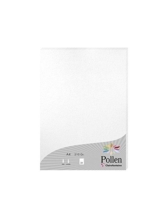 Papel Clairefontaine Pollen A4 25H Blanc