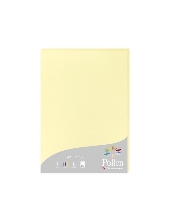 Papel Clairefontaine Pollen A4 25H Canar