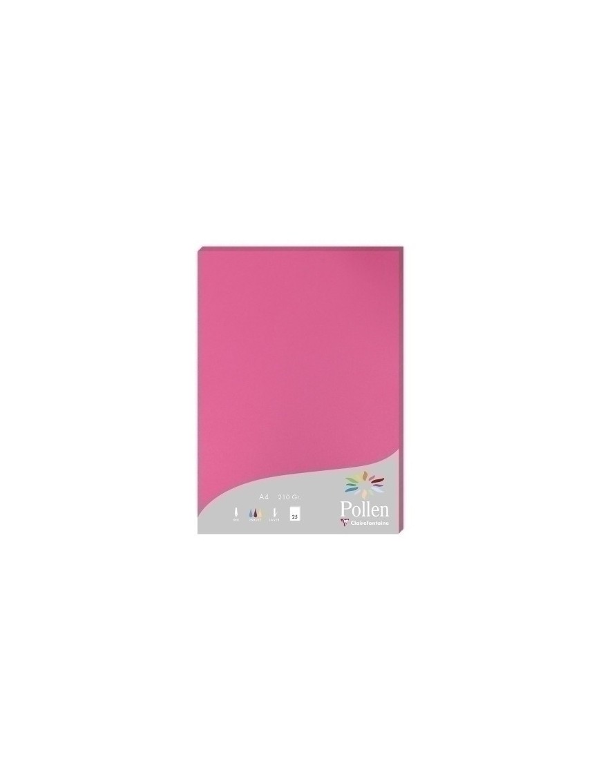 Papel Clairefontaine Pollen A4 25H Fucsi