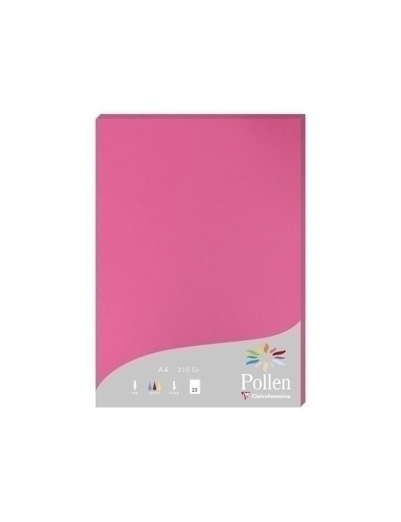 Papel Clairefontaine Pollen A4 25H Fucsi