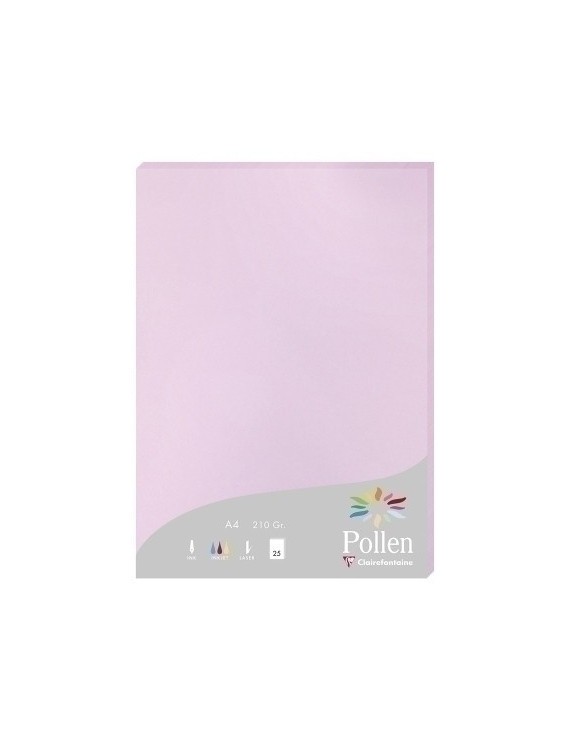 Papel Clairefontaine Pollen A4 25H Lila