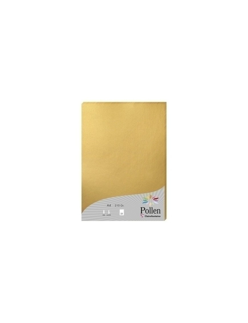 Papel Clairefontaine Pollen A4 25H Oro