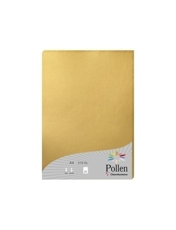 Papel Clairefontaine Pollen A4 25H Oro
