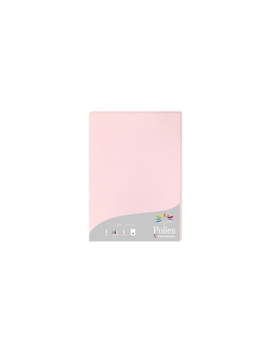 Papel Clairefontaine Pollen A4 25H Rosa