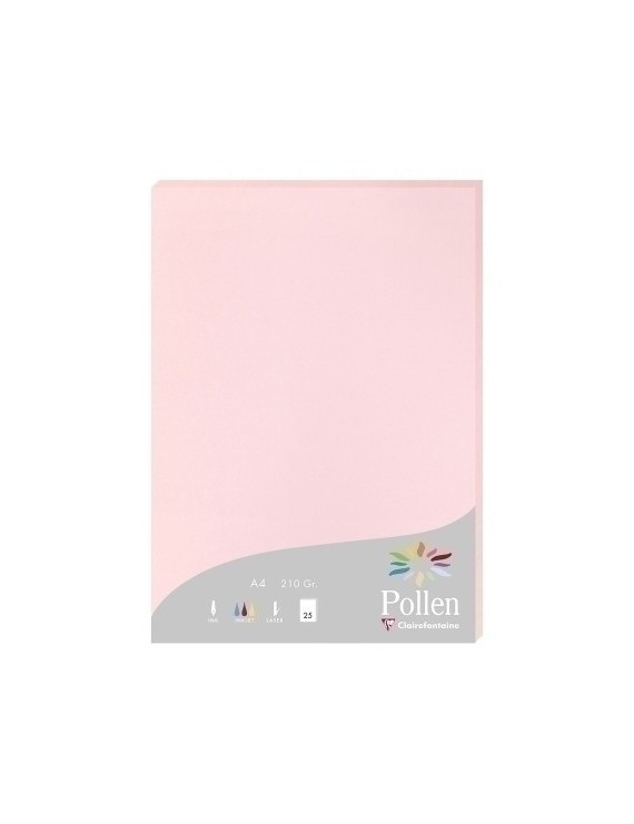 Papel Clairefontaine Pollen A4 25H Rosa