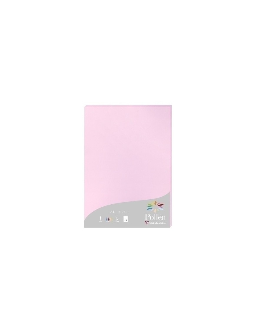 Papel Clairefontaine Pollen A4 25H Rosa