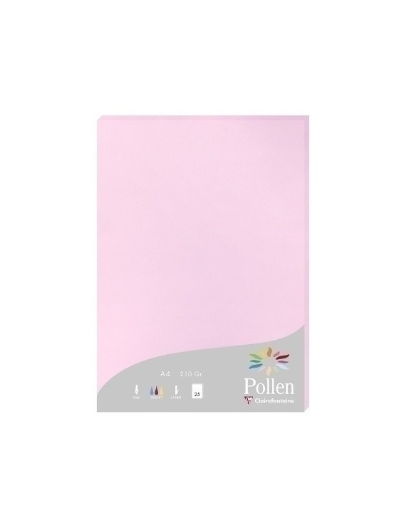 Papel Clairefontaine Pollen A4 25H Rosa