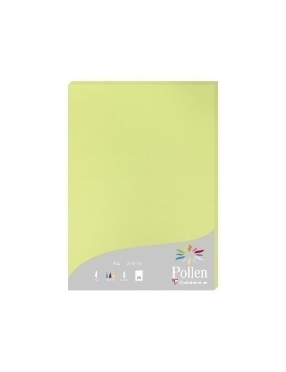 Papel Clairefontaine Pollen A4 25H Verde