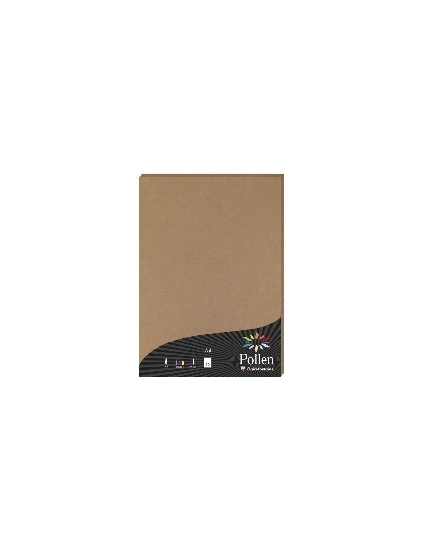 Papel Clairefontaine Pollen A4 50H Kraft