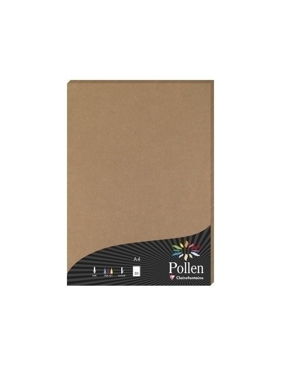 Papel Clairefontaine Pollen A4 50H Kraft