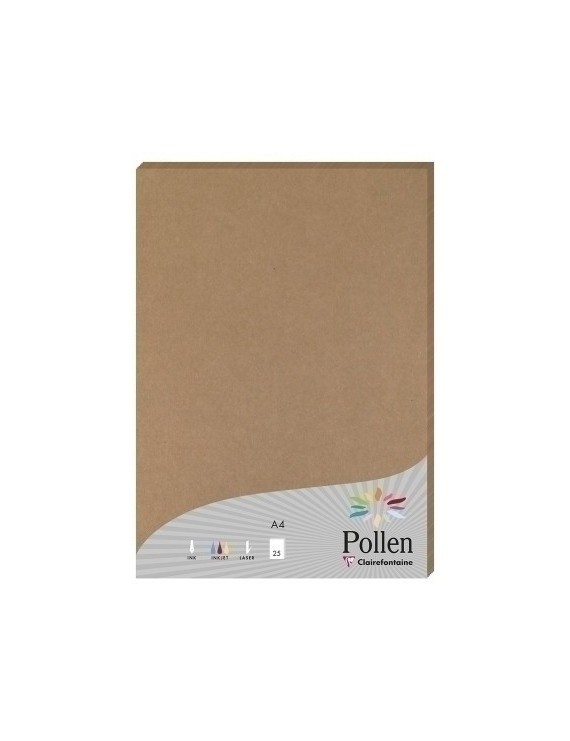 Papel Clairefontaine Pollen A4 25H Kraft