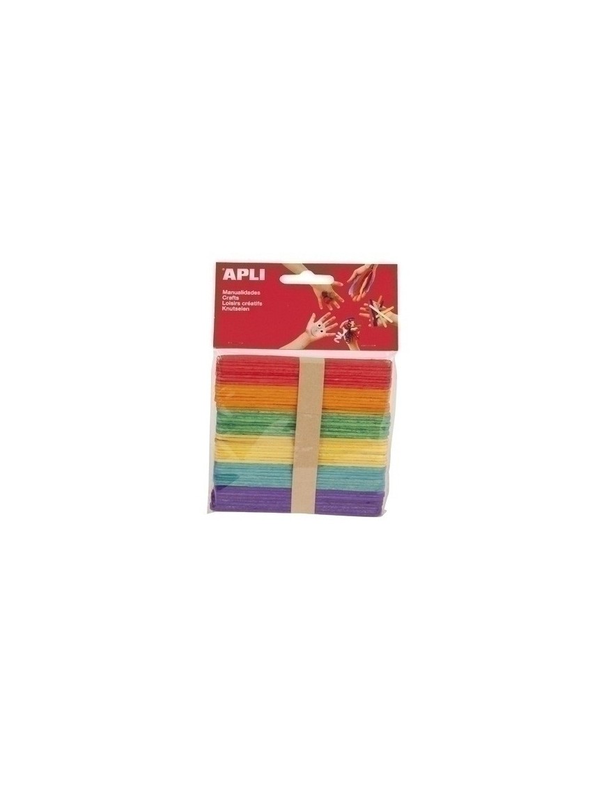 Palillos Planos Madera Color 11,4Cm B/50