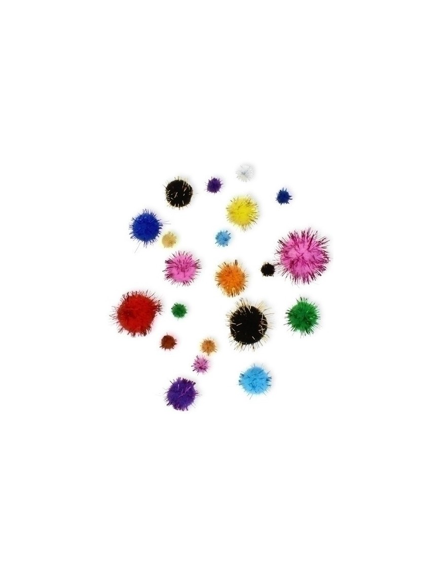 Pom Pom Colores Brillantes Pack 100