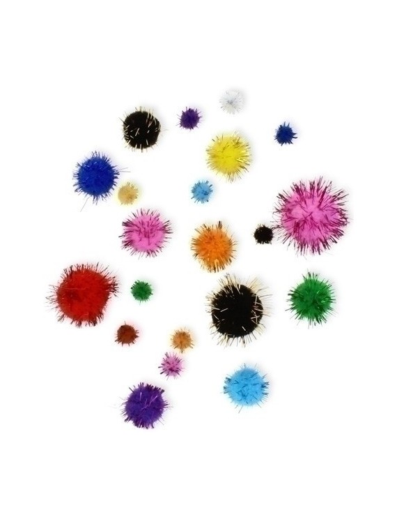 Pom Pom Colores Brillantes Pack 100