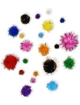 Pom Pom Colores Brillantes Pack 100