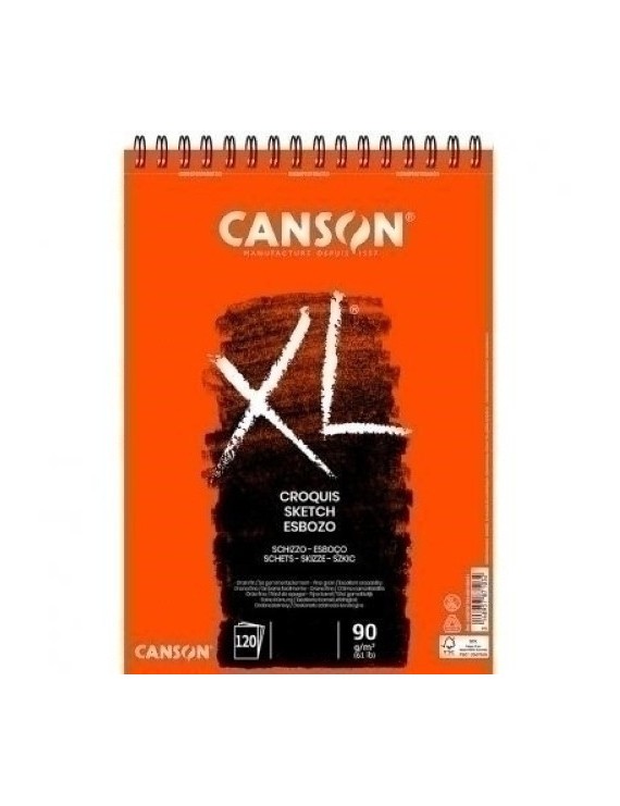 Bloc De Dibujo Canson Xl Croquis Fino (Espiral) 90G A4 120H Micro