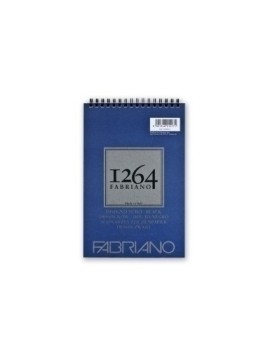 Bloc De Dibujo Fabriano 1264 Black Drawing Rugoso (Espiral Lado Corto) 200G A5 20H