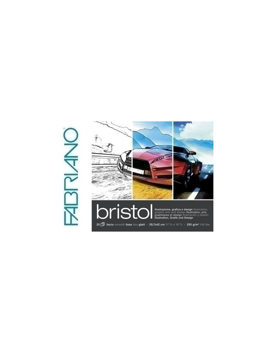 Bloc De Dibujo Fabriano Bristol Illustrazione (Encolado) 250G A3 20H