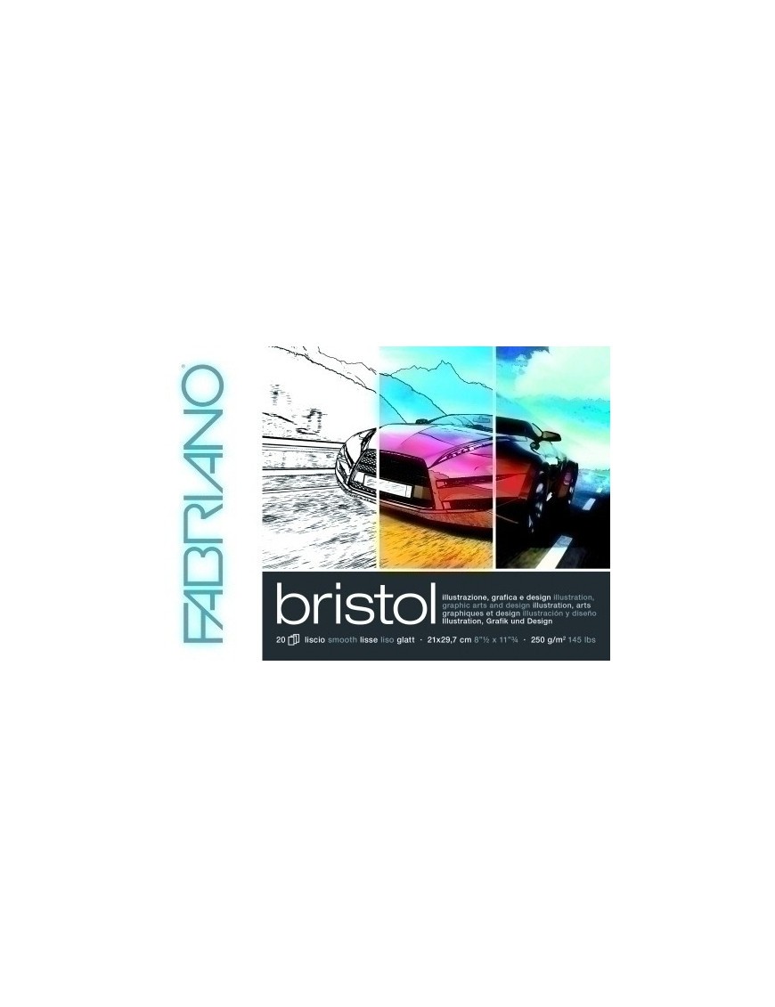 Bloc De Dibujo Fabriano Bristol Illustrazione (Encolado) 250G A4 20H