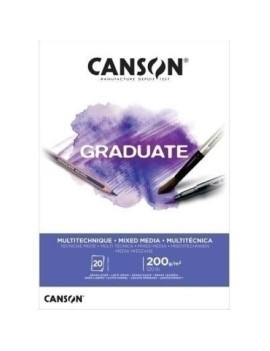 Bloc De Dibujo Guarro-Canson Graduate Mix Media (Encolado) 200G A3 20H
