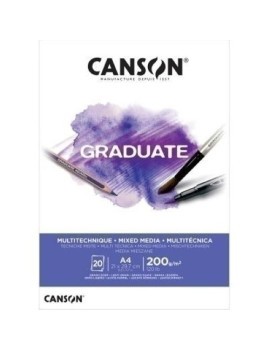 Bloc De Dibujo Guarro-Canson Graduate Mix Media (Encolado) 200G A4 20H