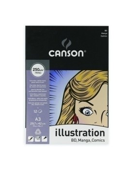 Bloc De Dibujo Guarro-Canson Illustration (Encolado) A3 12H 250G Liso