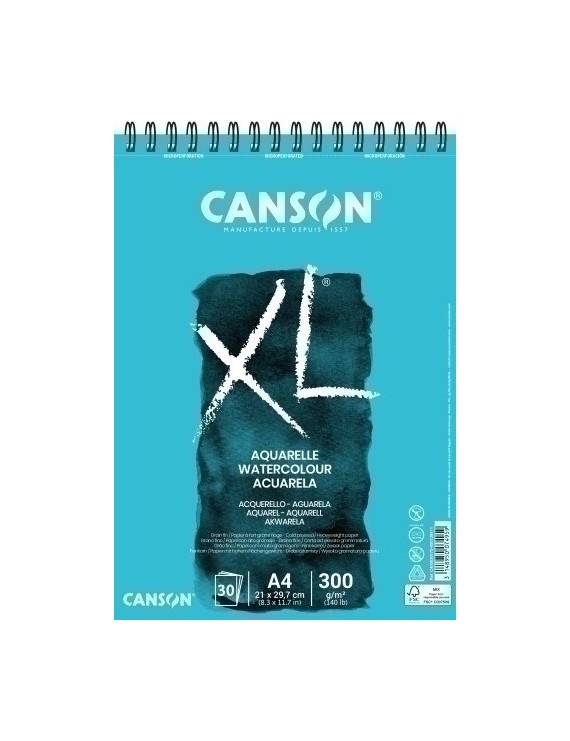 Bloc De Dibujo Guarro-Canson Xl Aquarelle (Espiral) 300G A4 30H Micro