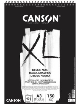 Bloc De Dibujo Guarro-Canson Xl Black (Espiral) 150G A3 40H Micro