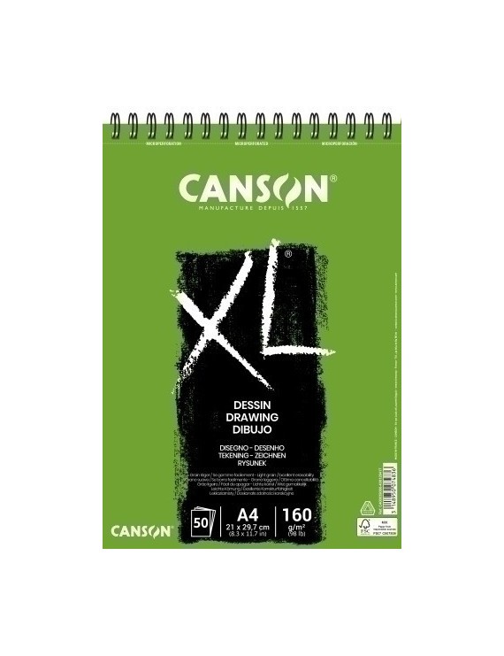 Bloc De Dibujo Guarro-Canson Xl Dessin (Espiral) 160G A4 50H Micro