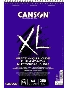 Bloc De Dibujo Guarro-Canson Xl Fluid Mix Media (Espiral) 250G A4 30H