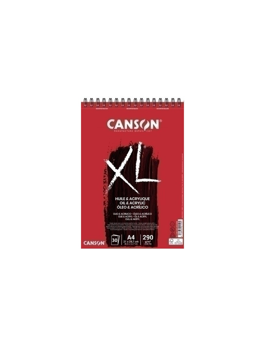 Bloc De Dibujo Guarro-Canson Xl Oleo&Acrilico (Espiral) 290G A4 30H