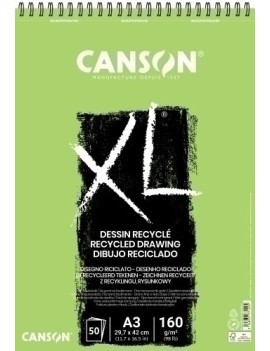 Bloc De Dibujo Guarro-Canson Xl Recycle (Espiral) 160G A3 50H Micro