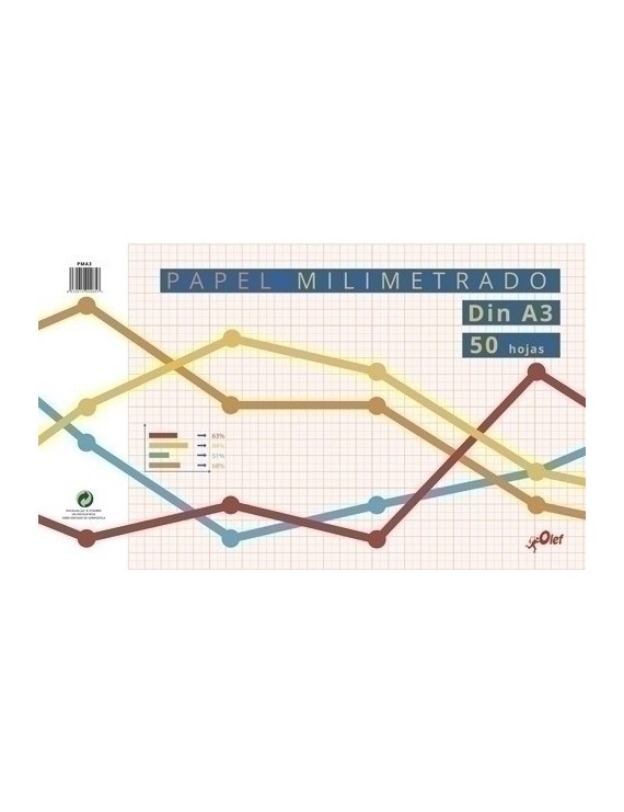 Bloc De Dibujo Olef Milimetrado 80G A3 50H