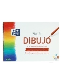 Bloc De Dibujo Oxford (Espiral) 130G A3+ 20H Micro Liso (Rojo)