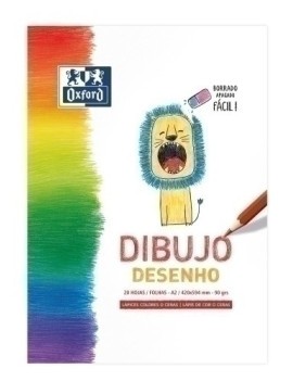 Bloc De Dibujo Oxford Kids (Encolado) 90G A2 20H Liso