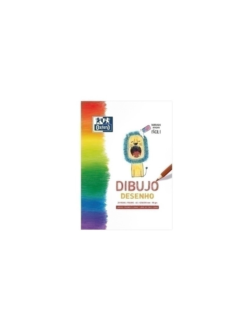 Bloc De Dibujo Oxford Kids (Encolado) 90G A2 20H Liso