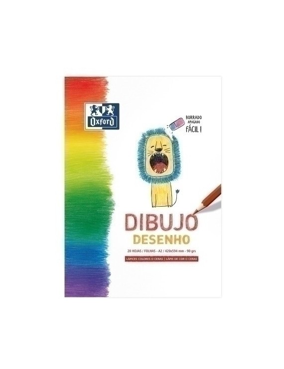 Bloc De Dibujo Oxford Kids (Encolado) 90G A2 20H Liso
