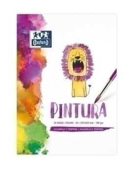 Bloc De Dibujo Oxford Kids Acuarela Y Tempera (Encolado) 180G A3 20H Liso