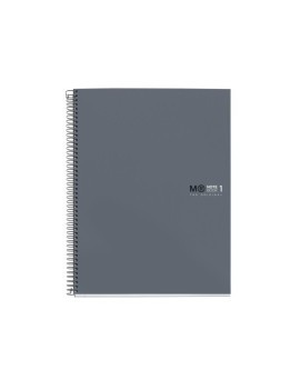 Bloc Miquelrius Antiviral Notebook 1 Micro.Tapa Dura A4 80H 90G Horizontal 7Mm Gris Grafito